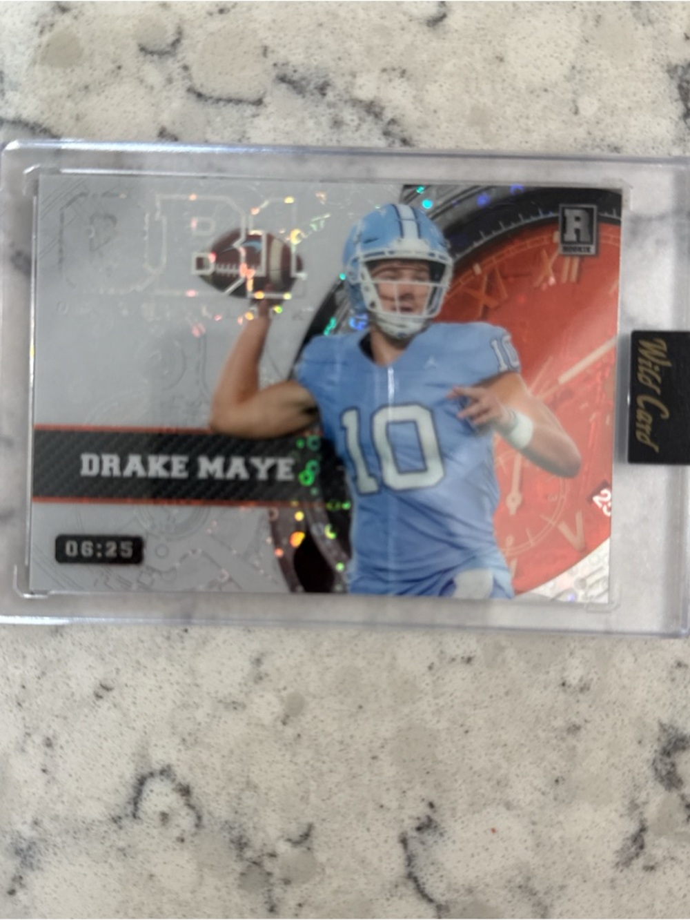 Drake Maye Rookie Trading Card - Light Blue